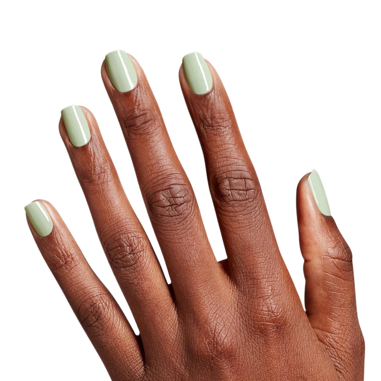 OPI Nature Strong Polish Sage It for Later Pale Light Mint Green Colour On Finger Nails  