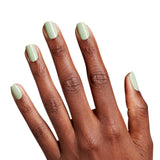 OPI Nature Strong Polish Sage It for Later Pale Light Mint Green Colour On Finger Nails  