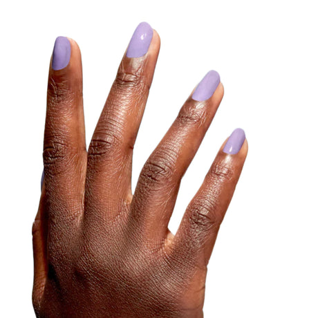 OPI Nature Strong Polish Spring Into Action Soft Lilac Colour On Finger Nails