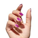 OPI Nature Strong Polish Thistle Make You Bloom Shimmer Bright Purple Colour On Finger Nails