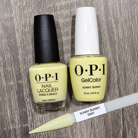 OPI Sunny Bunny Gel and Polish Together and Shade Reference