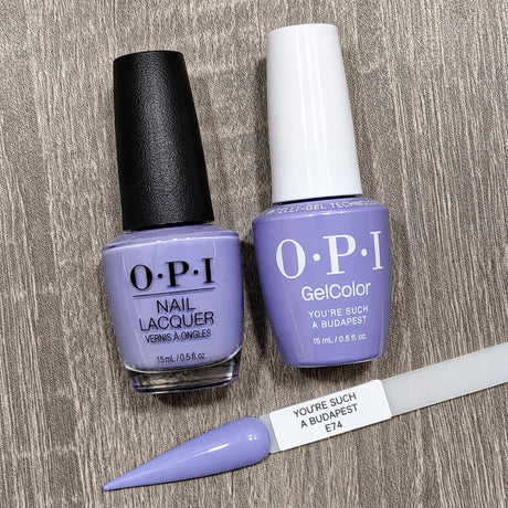 OPI You're Such A Budapest Gel and Polish Together and Shade Reference