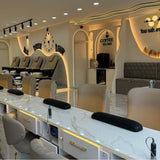 Salon Installation by Keo Supply for the Keo Solar Gold Double Manicure Nail Table 2 table units