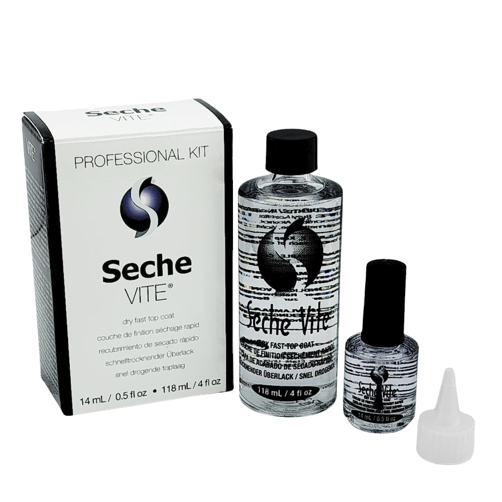 Seche Vite Top Coat Professional Refill Kit 118ml With 14ml Bottle