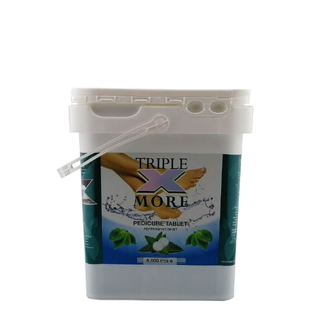 Triple X More Pedicure Solution Tablets (8,000pcs) Bucket - Mint Front View