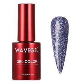 WaveGel Gel Polish Queen Collection WQ113 Blue Sparkle