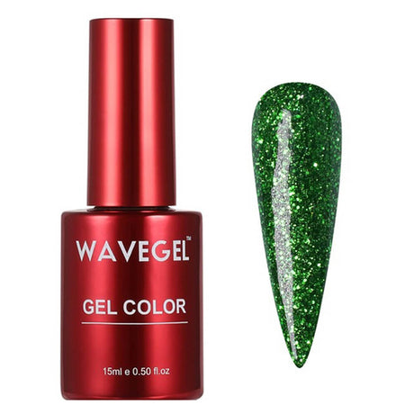 WaveGel Gel Polish Queen Collection WQ119 Greener And Sparklier On The Other Side