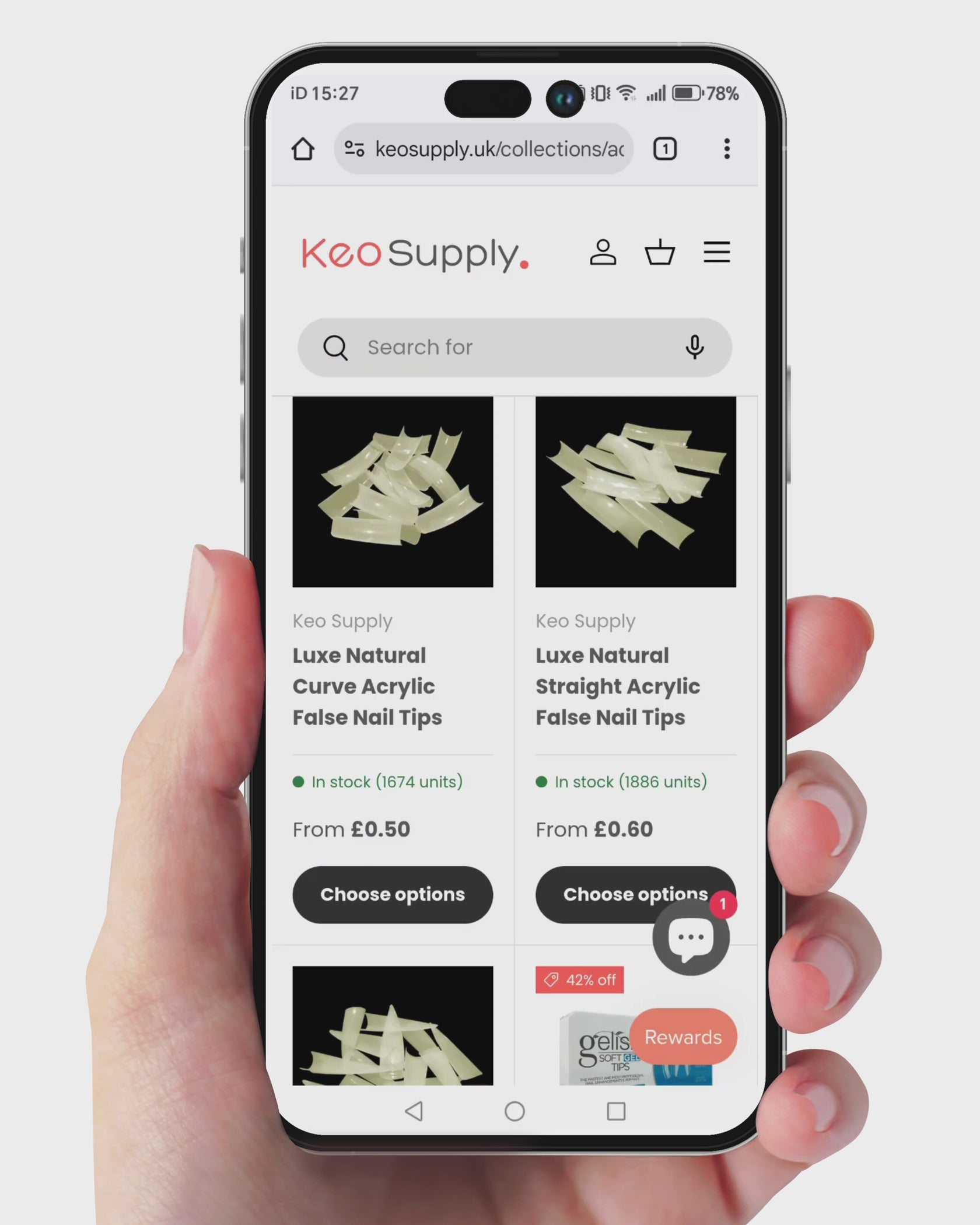 Apply the discount code for mobile users